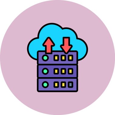 Bulut simgesi vektör illüstrasyonu