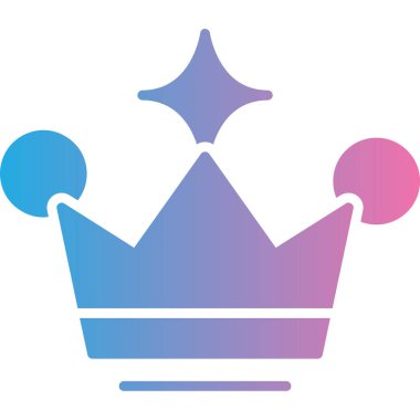 Taç. Web simgesi basit illüstrasyon