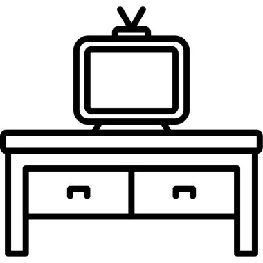 Televizyon. Web simgesi basit illüstrasyon