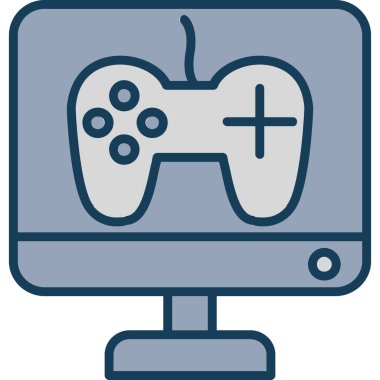 oyun ve teknoloji simgesi, vektör illüstrasyonu