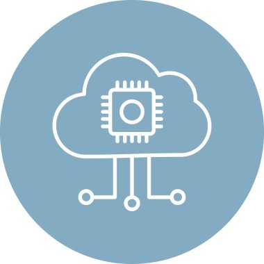 Bulut simgesi vektör illüstrasyonu