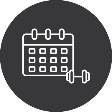 Takvim simgesinin vektör illüstrasyonu