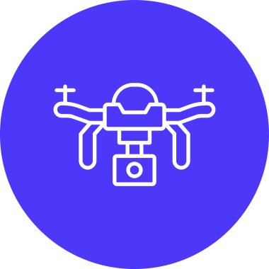 Drone simgesinin vektör illüstrasyonu, teknoloji kavramı
