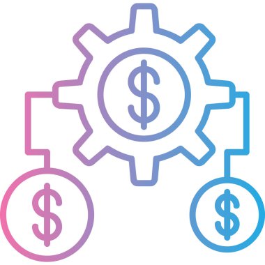 Dolar vektör simgesi modern basit vektör çizimi