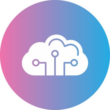 Bulut. Web simgesi basit illüstrasyon