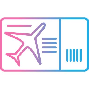 vektör seyahat bileti simgesi