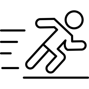 atlama simgesi, vektör illüstrasyonu