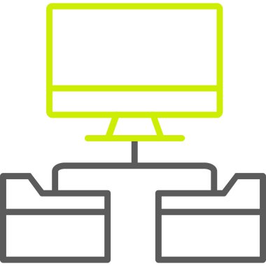 Bilgisayar monitörü. Basit resimleme