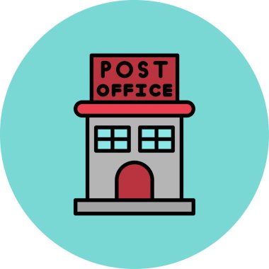 Bir postane simgesinin vektör illüstrasyonu