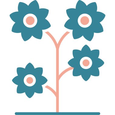 çiçek web simgesi vektör illüstrasyonu