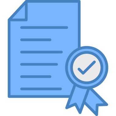 Diploma yassı simgesi, vektör illüstrasyonu