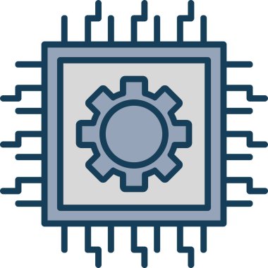 Çip. Web simgesi basit illüstrasyon