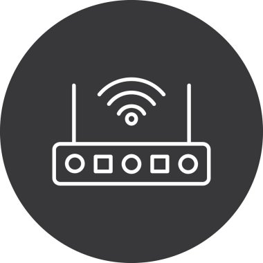 Kablosuz. Web simgesi basit illüstrasyon