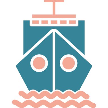 Gemi. Web simgesi basit illüstrasyon