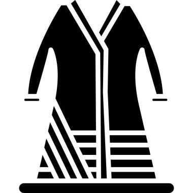 Kumaş kumaş elbise simgesi katı stil