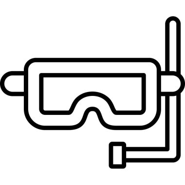 gözlük simgesi, vektör illüstrasyonu