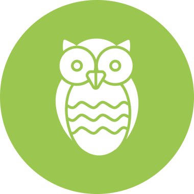 Baykuş simgesi. vektör illüstrasyonu