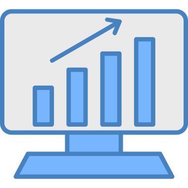 Analizler. Web simgesi basit illüstrasyon