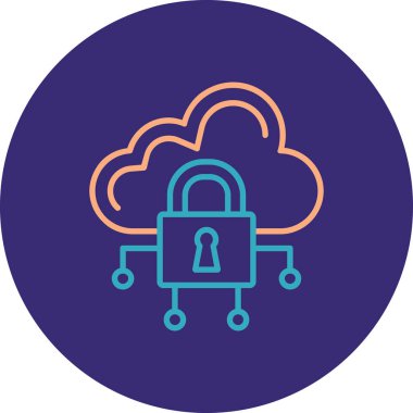 Modern bulut simgesinin vektör illüstrasyonu