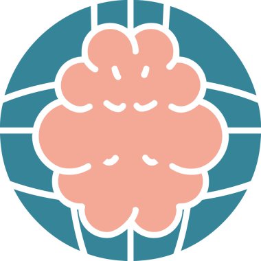 Bir çiçek simgesinin vektör illüstrasyonu