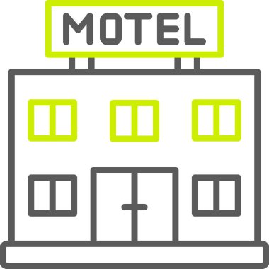 Otelde. Web simgesi basit illüstrasyon