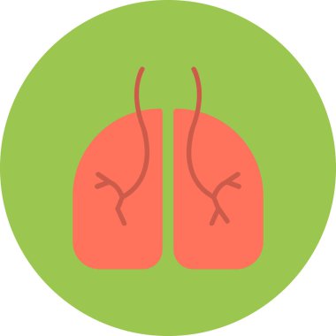 Ciğerler. Web simgesi basit illüstrasyon