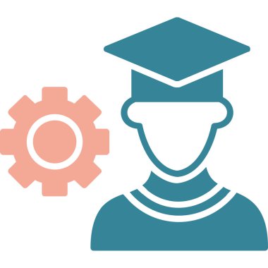 Mezuniyet ikonu. Basit resimleme