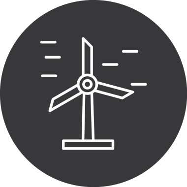 Yel değirmeni ikonu vektör illüstrasyonu