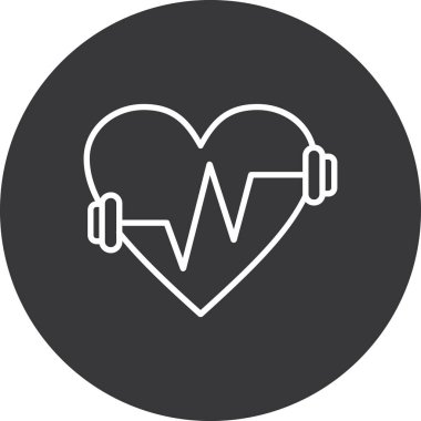 Kalp ikonu vektör illüstrasyonu