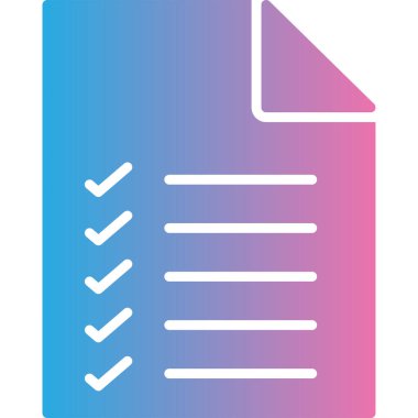 Kontrol listesi. Web simgesi basit illüstrasyon