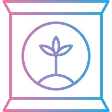 Bir bitki simgesinin vektör illüstrasyonu