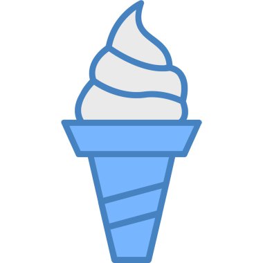 Dondurma. Basit vektör illüstrasyonu