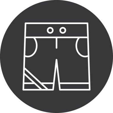 şort simgesi, vektör illüstrasyonu