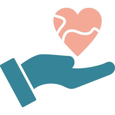 Kalp ikonu vektör illüstrasyonu