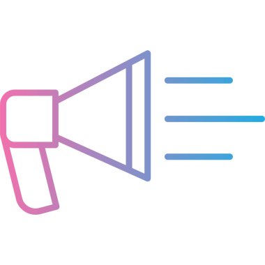 Megafon. Web simgesi basit illüstrasyon