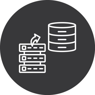 Kolayca değiştirebilen ya da düzenleyebilen sunucu vektör simgesi