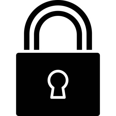 Kilit. Web simgesi basit illüstrasyon