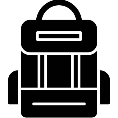 Sırt çantası simgesi. vektör illüstrasyonu