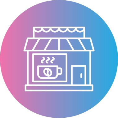 Kahve fincanı simgesinin vektör çizimi