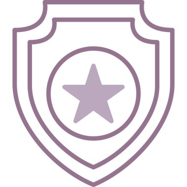 Kalkan. Web simgesi basit illüstrasyon