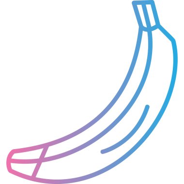 Muz. Web simgesi basit illüstrasyon