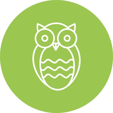 Baykuş baykuş simgesi vektör illüstrasyonu