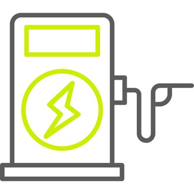 güç istasyonu pil simgesi ana hat biçiminde