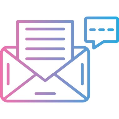 E-posta. Web simgesi basit illüstrasyon