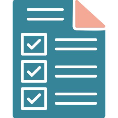 Kontrol listesi. Web simgesi basit tasarım