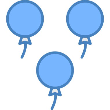 Balonlar. Web simgesi basit illüstrasyon