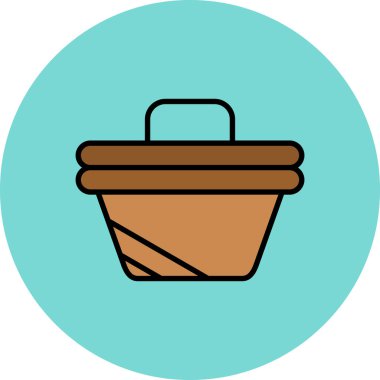 Vektör çizim sepet simgesi