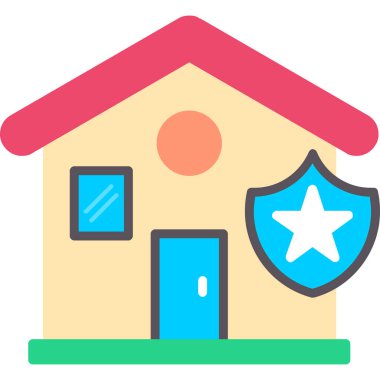 Otelde. Web simgesi basit illüstrasyon