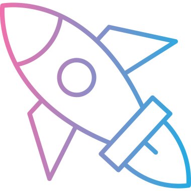 başlangıç simgesi. taslak vektör biçimi pembe ikonik semboldür, yuvarlak açılar, beyaz renk