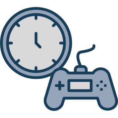 Oyun simgesi. Beyaz arkaplanda izole edilmiş joystick vektör simgesinin ana hatları